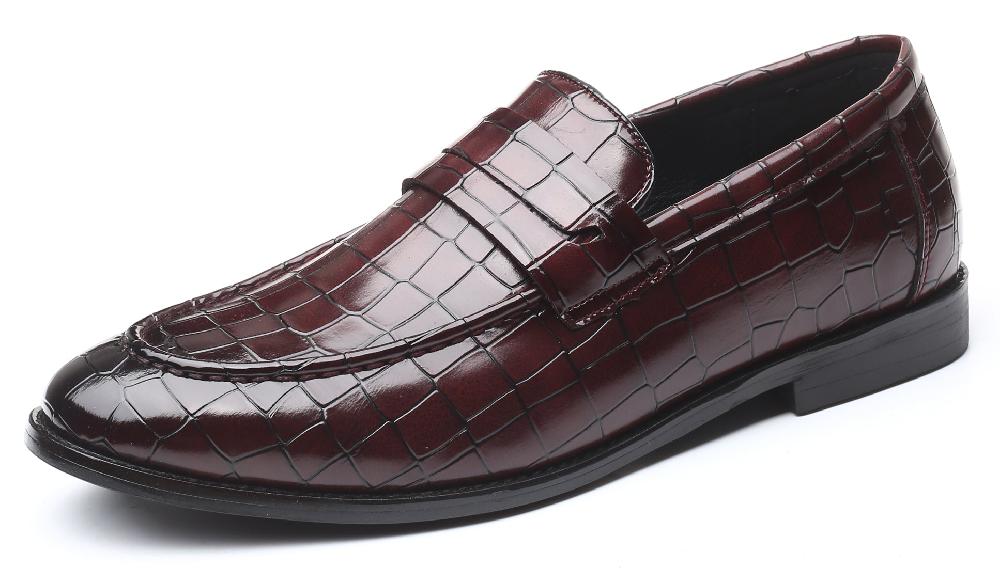 santimon Men's Checkered Penny Loafers