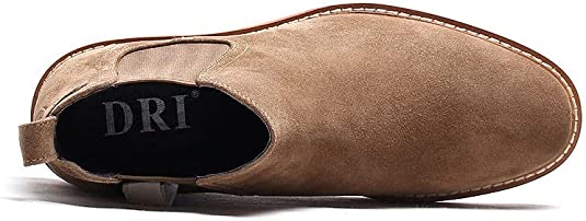 Santimon Men's Chelsea Boot Suede Leather