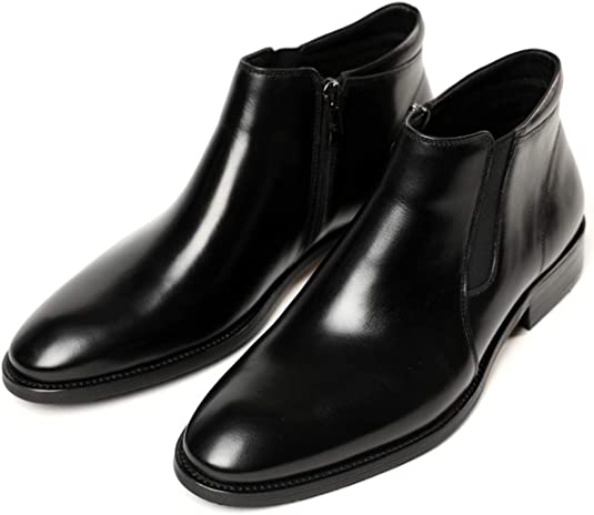 santimon Men's Chelsea Boot Zipper Pointed Toe