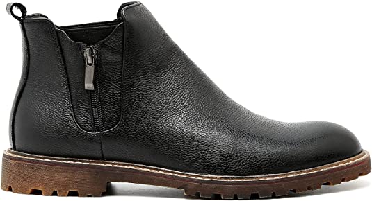 Santimon Men's Chelsea Boots Ankle Zipper