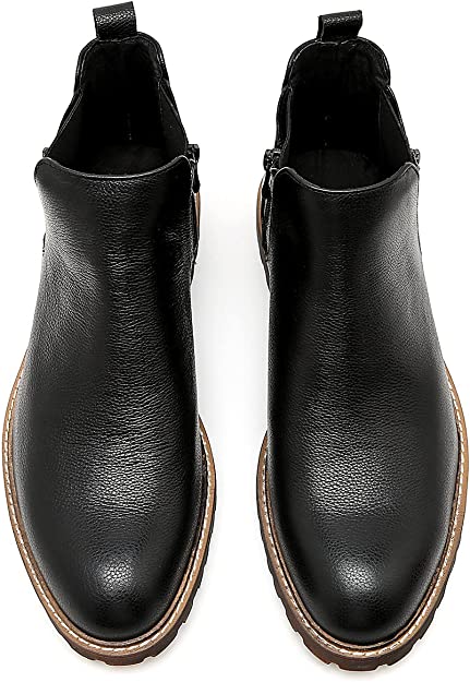 Santimon Men's Chelsea Boots Ankle Zipper