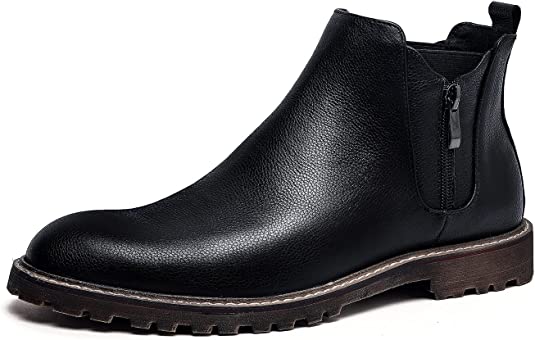 santimon Men's Chelsea Boots Ankle Zipper