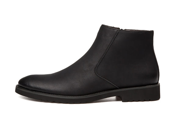 Santimon Men's Chelsea Boots Leather Zipper