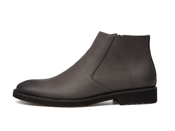 Santimon Men's Chelsea Boots Leather Zipper