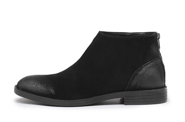 Santimon Men's Chelsea Boots Suede Leather