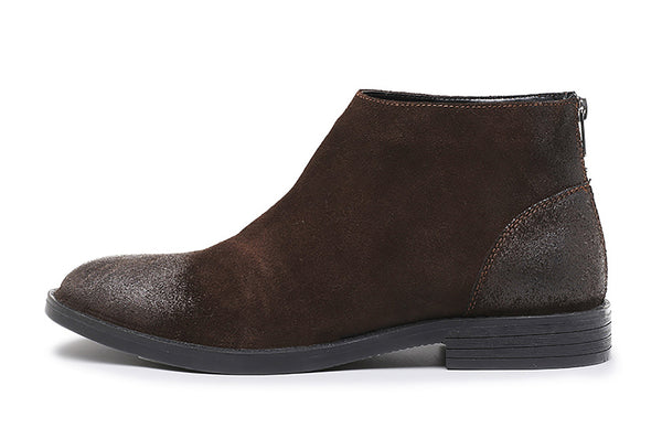 Santimon Men's Chelsea Boots Suede Leather