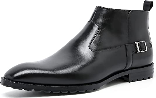 santimon Men's Chelsea Boots Zipper Ankle