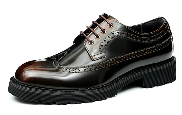 Santimon Men's Classic Dress Wingtip Brogues Derby