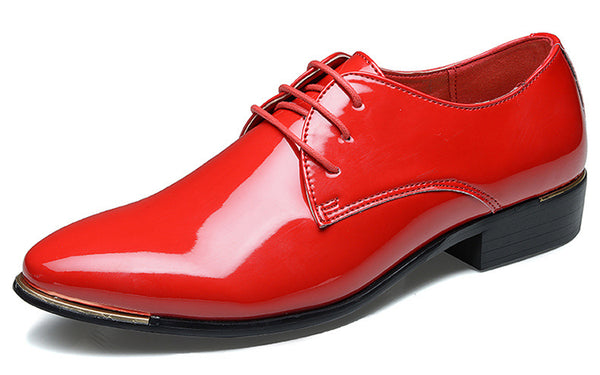 Santimon Men's Classic Shiny Plain Derby