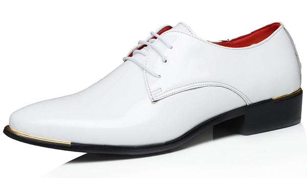 Santimon Men's Classic Shiny Plain Derby