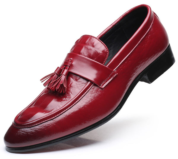 Santimon Men's Classic Tassel Loafers Black