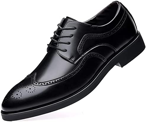 santimon Men's Classic Wingtip Brogue Derby