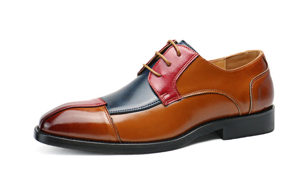 Santimon Men's Colour Panelled Derby Shoes