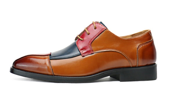 Santimon Men's Colour Panelled Derby Shoes