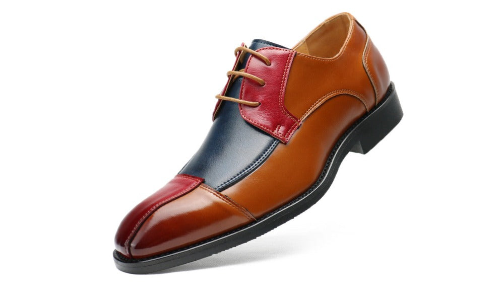santimon Men's Colour Panelled Derby Shoes