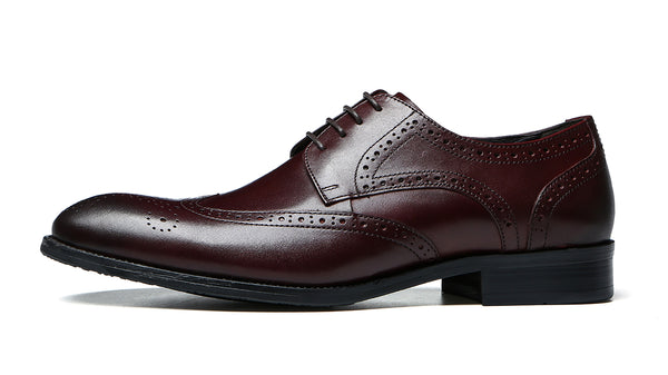 Santimon Men's Comfort Brogues Leather Derby