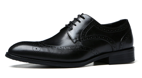 Santimon Men's Comfort Brogues Leather Derby