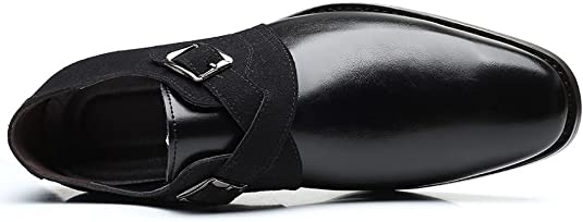 Santimon Men's Cross Strap Smoking Loafers