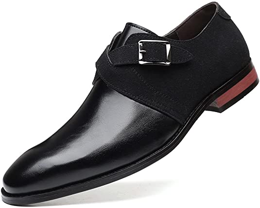 santimon Men's Cross Strap Smoking Loafers