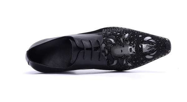 Santimon Men's Cuban Heel Ballroom Western Derby