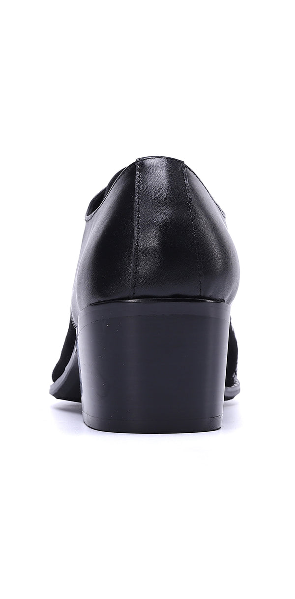 Santimon Men's Cuban Heel Ballroom Western Derby