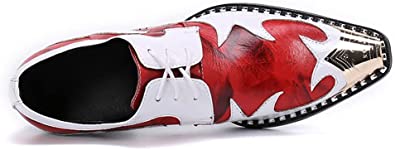 Santimon Men's Cuban Heel Rose Western Derby