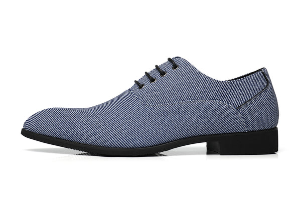 Santimon Men's Denim Stripes Oxfords