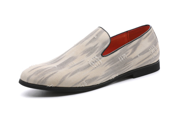 Santimon Men's Denim Summer Smoking Loafers