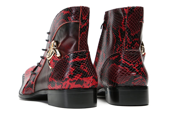 Santimon Men's DG-Metal Buckles Western Boots