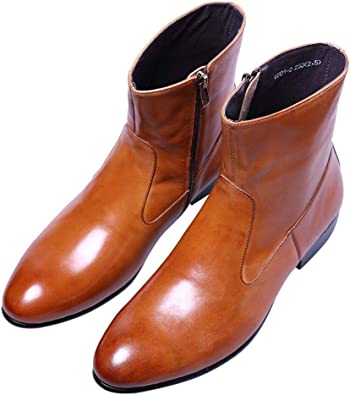 Santimon Men's Dress Boots Above Ankle Sleek Cut