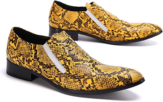 Santimon Men's Dress Colorful Western Loafers