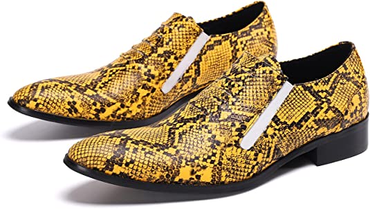 santimon Men's Dress Colorful Western Loafers