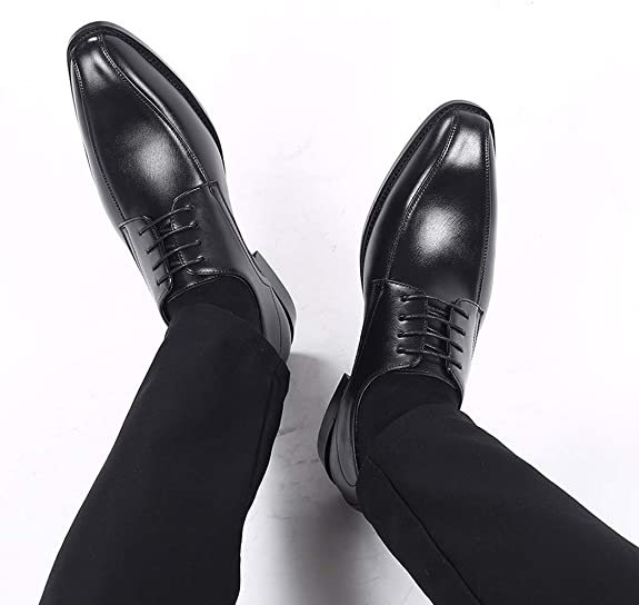 Santimon Men's Dress Derby Black Tan