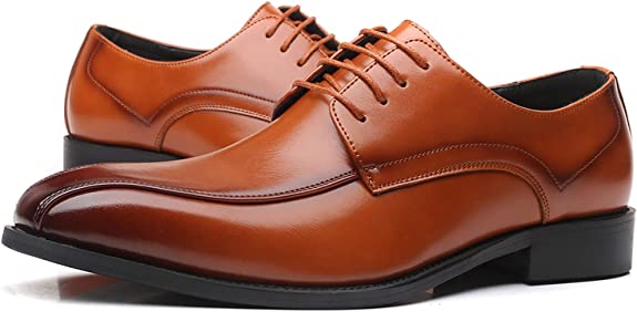 Santimon Men's Dress Derby Black Tan