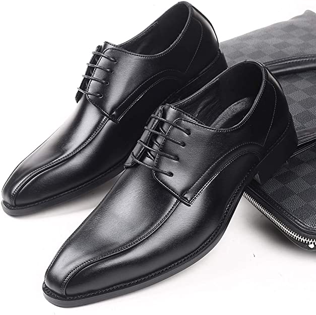 santimon Men's Dress Derby Black Tan