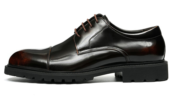 Santimon Men's Dress Formal Cap Toe Derby