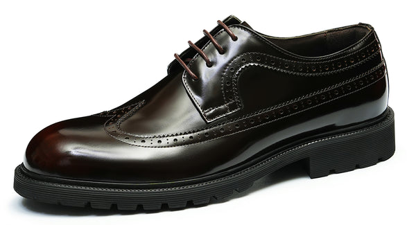 Santimon Men's Dress Formal Longwing Brogues Derby