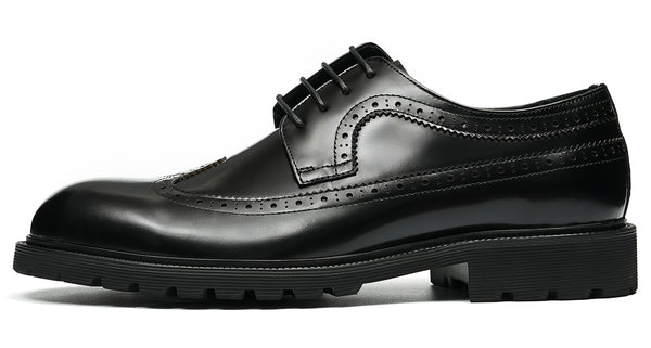 Santimon Men's Dress Formal Longwing Brogues Derby