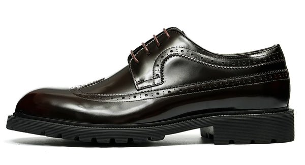 Santimon Men's Dress Formal Longwing Brogues Derby