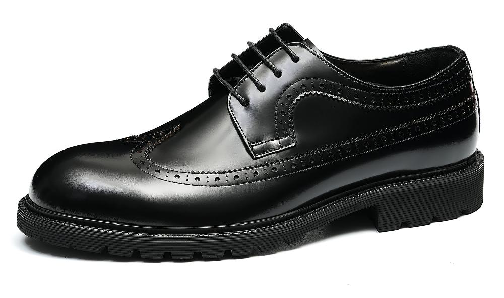 santimon Men's Dress Formal Longwing Brogues Derby
