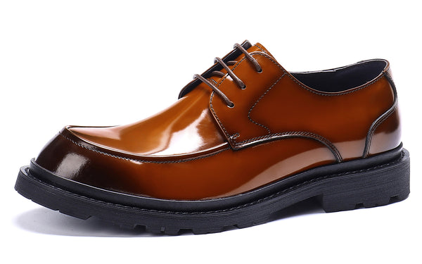 Santimon Men's Dress Formal Patent Leather Derby