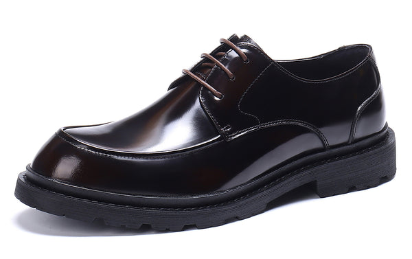 Santimon Men's Dress Formal Patent Leather Derby
