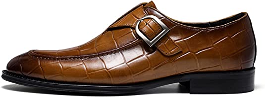 Santimon Men's Dress Loafers Monk Strap