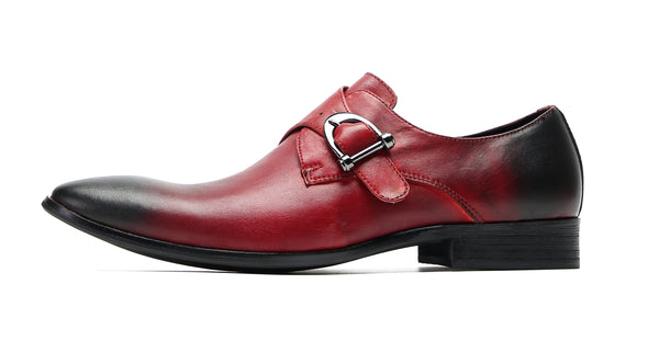 Santimon Men's Dress Monk-Strap Loafers