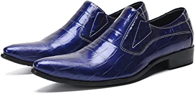 santimon Men's Dress Western Loafers Checkered
