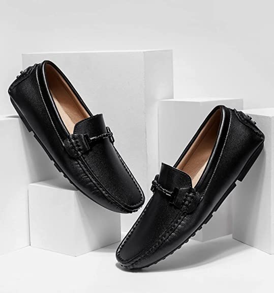 Santimon Men's Driving Moccasins Boat Loafer Shoes