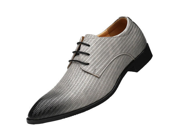 Santimon Men's Embossed Woven Derby Shoes