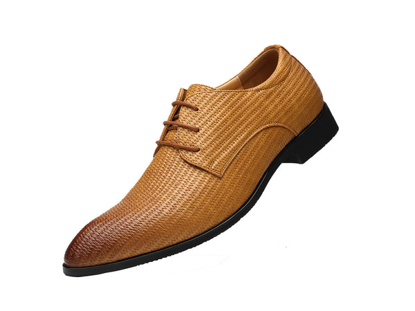 Santimon Men's Embossed Woven Derby Shoes