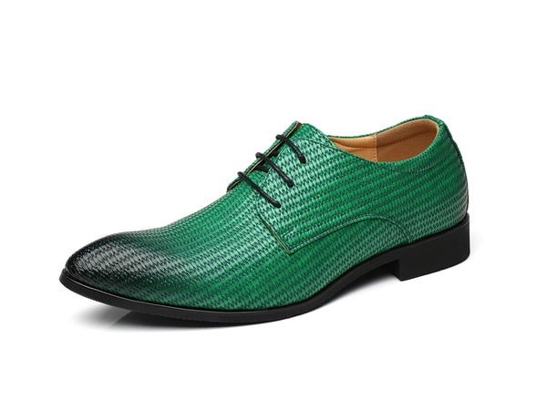 Santimon Men's Embossed Woven Derby Shoes