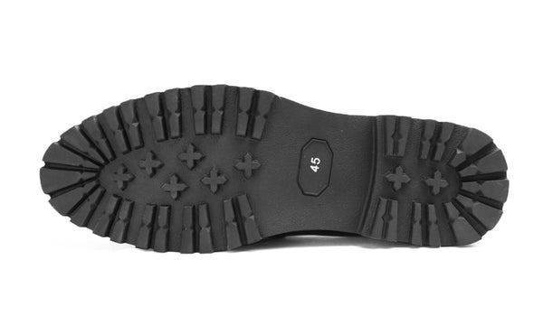 Santimon Men's Embroidery Lug Sole Loafers